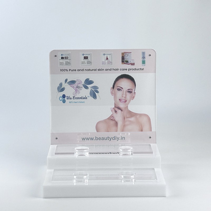 LED 2-layer Skin Care Essential Oil Acrylic Display Stand